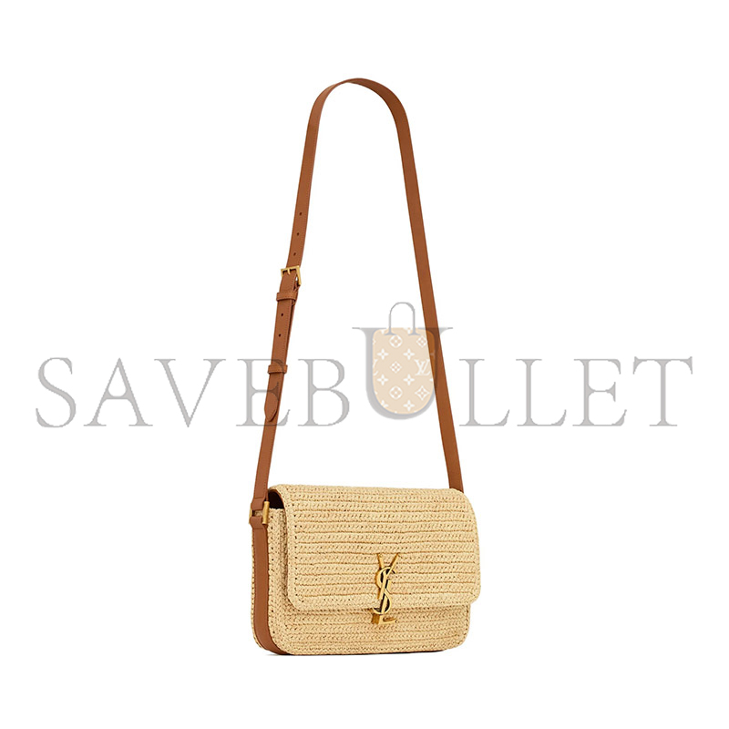 Y*L solferino medium satchel in raffia and leather 751506gaabn2080 (23*16*6cm)